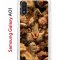 Чехол-накладка Samsung Galaxy A01/A015 (583858) Kruche PRINT Котик с рыбками