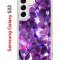 Чехол-накладка Samsung Galaxy S22 Kruche Print Purple leaves
