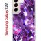 Чехол-накладка Samsung Galaxy S22 Kruche Print Purple leaves