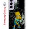 Чехол-накладка Samsung Galaxy S22 Kruche Print Барт Симпсон