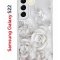 Чехол-накладка Samsung Galaxy S22 Kruche Print White roses