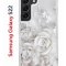 Чехол-накладка Samsung Galaxy S22 Kruche Print White roses