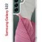 Чехол-накладка Samsung Galaxy S22 Kruche Print Pink and white