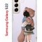 Чехол-накладка Samsung Galaxy S22 Kruche Print Девочка с мишкой