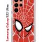 Чехол-накладка Samsung Galaxy S22 Ultra Kruche Print Человек-Паук красный