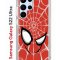 Чехол-накладка Samsung Galaxy S22 Ultra Kruche Print Человек-Паук красный