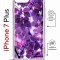 Чехол-накладка Apple iPhone 7 Plus (626142) Kruche PRINT Purple leaves