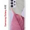Чехол-накладка Samsung Galaxy A32 Kruche Print Pink and white