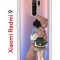 Чехол-накладка Xiaomi Redmi 9 Kruche Print Девочка с мишкой