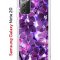 Чехол-накладка Samsung Galaxy Note 20 (588938) Kruche PRINT Purple leaves
