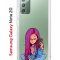 Чехол-накладка Samsung Galaxy Note 20 (588938) Kruche PRINT Pink Hair