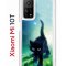 Чехол-накладка Xiaomi Mi 10T/Mi 10T Pro Kruche Print Черный кот