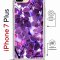 Чехол-накладка Apple iPhone 7 Plus (626142) Kruche PRINT Purple leaves