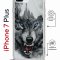 Чехол-накладка Apple iPhone 7 Plus (626142) Kruche PRINT Волк