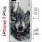 Чехол-накладка Apple iPhone 7 Plus (626142) Kruche PRINT Волк
