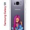 Чехол-накладка Samsung Galaxy S8 (583853) Kruche PRINT Pink Hair