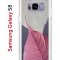 Чехол-накладка Samsung Galaxy S8 Kruche Print Pink and white