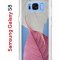 Чехол-накладка Samsung Galaxy S8 Kruche Print Pink and white