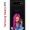 Чехол-накладка Samsung Galaxy S10 (580670) Kruche PRINT Pink Hair