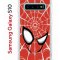 Чехол-накладка Samsung Galaxy S10 Kruche Print Человек-Паук красный