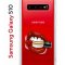 Чехол-накладка Samsung Galaxy S10 Kruche Print Red lipstick