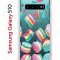 Чехол-накладка Samsung Galaxy S10 Kruche Print Макарон