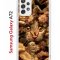 Чехол-накладка Samsung Galaxy A72 (598893) Kruche PRINT Котик с рыбками