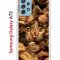 Чехол-накладка Samsung Galaxy A72 (598893) Kruche PRINT Котик с рыбками