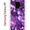Чехол-накладка Samsung Galaxy S9  (580669) Kruche PRINT Purple leaves