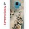 Чехол-накладка Samsung Galaxy S9  (580669) Kruche PRINT Белая роза