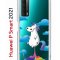 Чехол-накладка Huawei P Smart 2021 Kruche Print Flying Unicorn