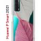 Чехол-накладка Huawei P Smart 2021 (594564) Kruche PRINT Pink and white