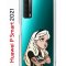Чехол-накладка Huawei P Smart 2021 Kruche Print Tattoo Girl