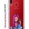 Чехол-накладка Samsung Galaxy A20 2019 (580663) Kruche PRINT Pink Hair