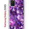 Чехол-накладка Samsung Galaxy A02s Kruche Print Purple leaves