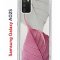 Чехол-накладка Samsung Galaxy A02s (594636) Kruche PRINT Pink and white