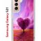 Чехол-накладка Samsung Galaxy S21 Kruche Print Pink heart