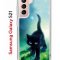 Чехол-накладка Samsung Galaxy S21 (594685) Kruche PRINT Черный кот