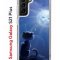 Чехол-накладка Samsung Galaxy S21 Plus Kruche Print Лунный кот