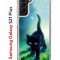 Чехол-накладка Samsung Galaxy S21 Plus Kruche Print Черный кот