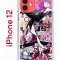 Чехол-накладка iPhone 12/12 Pro Kruche Print Гвен Человек-Паук