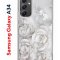 Чехол-накладка Samsung Galaxy A34 5G (637294) Kruche PRINT White roses