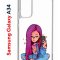 Чехол-накладка Samsung Galaxy A34 5G (637294) Kruche PRINT Pink Hair