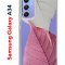 Чехол-накладка Samsung Galaxy A34 5G (637294) Kruche PRINT Pink and white