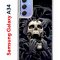 Чехол-накладка Samsung Galaxy A34 5G (637294) Kruche PRINT Skull Hands