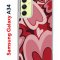 Чехол-накладка Samsung Galaxy A34 5G (637294) Kruche PRINT Сердечки