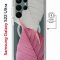 Чехол-накладка Samsung Galaxy S22 Ultra Kruche Magnet Print Pink and white