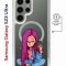 Чехол-накладка Samsung Galaxy S23 Ultra Kruche Magnet Print Pink Hair