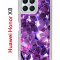 Чехол-накладка Huawei Honor X8 (638517) Kruche PRINT Purple leaves