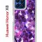 Чехол-накладка Huawei Honor X8 (638517) Kruche PRINT Purple leaves